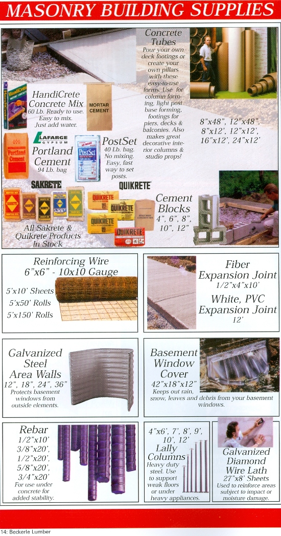 Masonry Building Supplies