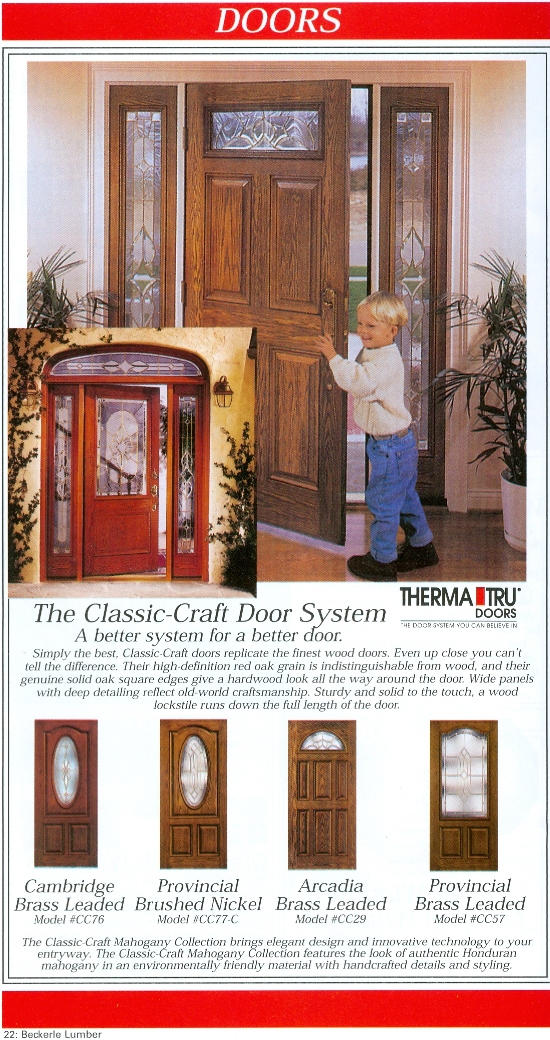 Beckerle Lumber - Doors - Thermatru - Classic Craft