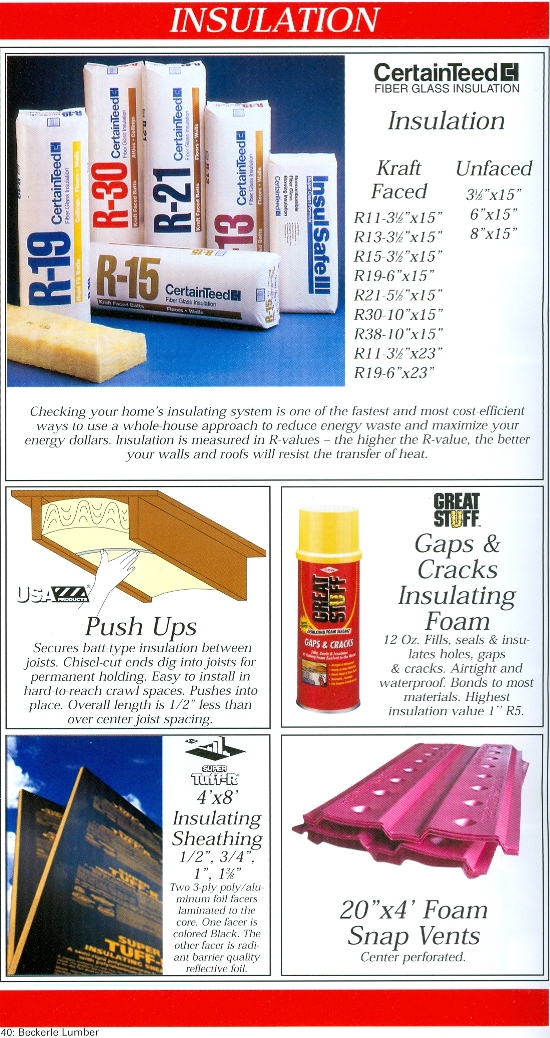 Beckerle Lumber Source Book - Insulation