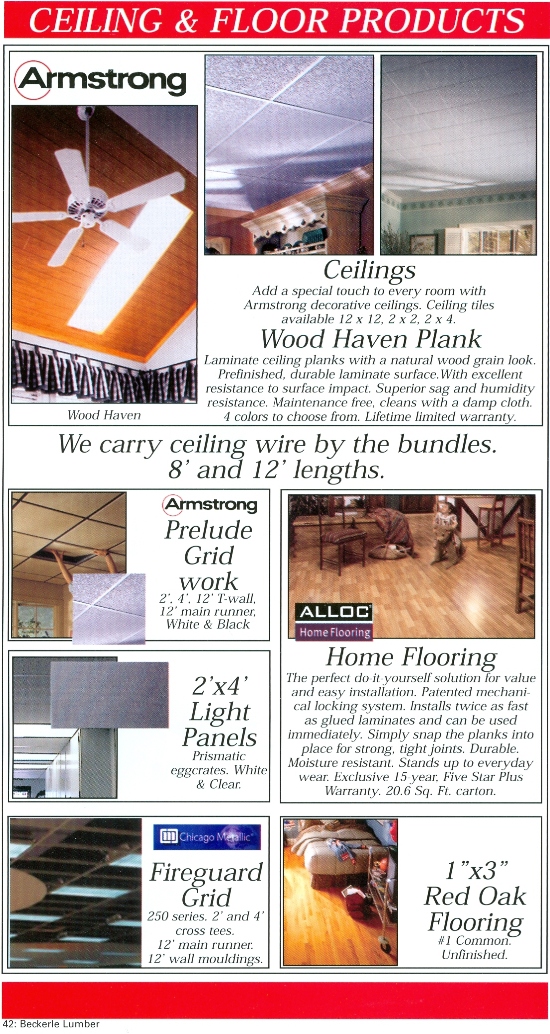 Beckerle Lumber Source Book - Ceiling & Floor Products