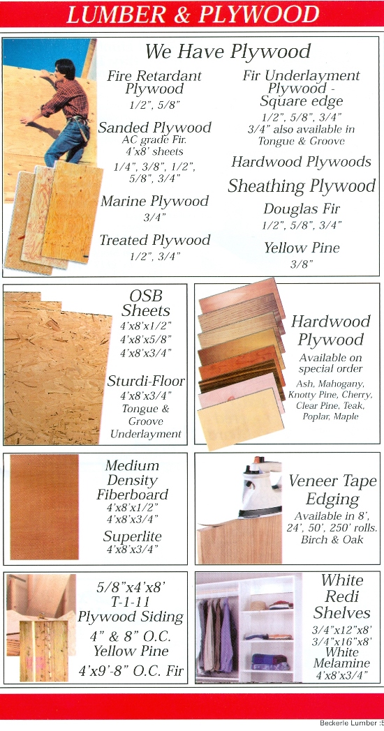 Lumber & Plywood Info