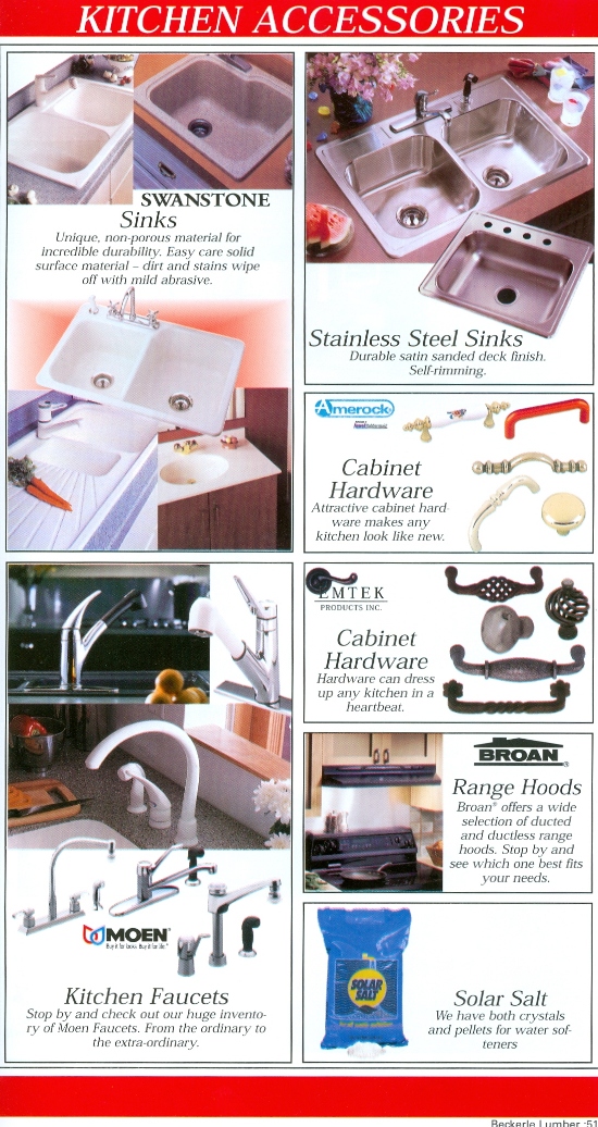 Beckerle Lumber Source Book - Kitchen Accessories