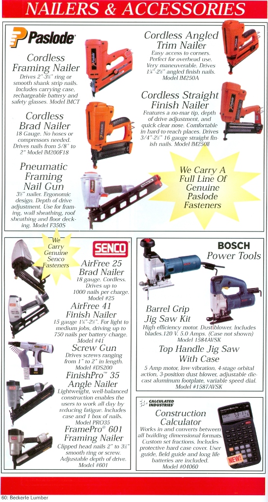 Beckerle Lumber Source Book - Nailers & Accessories