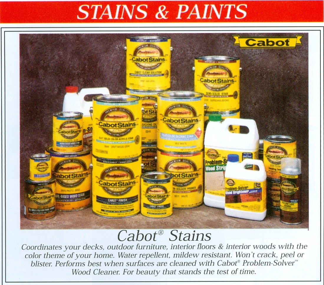 Beckerle Lumber Source Book - Cabot Stains