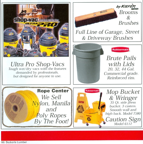 Beckerle Lumber Source Book - Cleaning Supplies