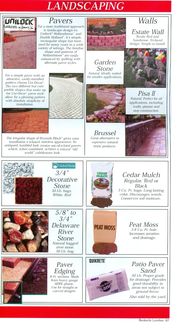 Beckerle Lumber Source Book - Landscaping Supplies