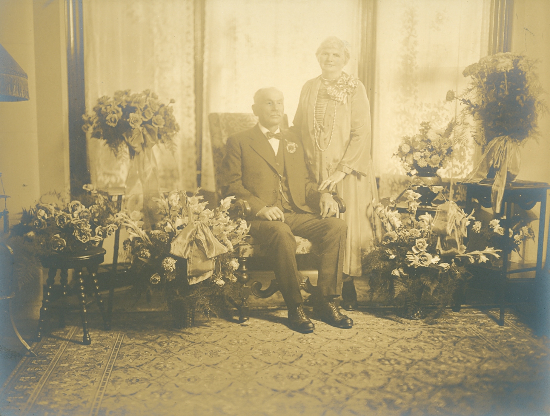 Philip Beckerle (b.1854-1939) with his spouse 
 Pauline Miller Beckerle (b.18??-1933)
 Pearl River New York 1927