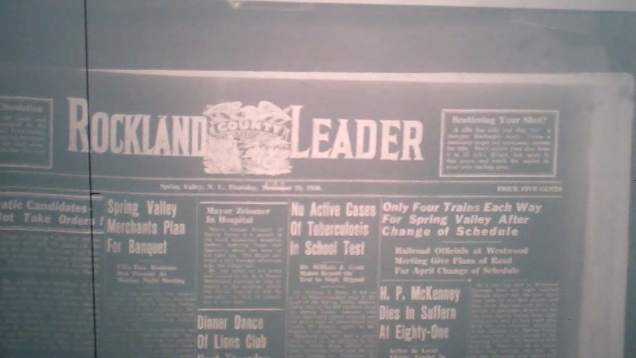 Rockland County Leader Front Page
                  Feb 29 1940. 